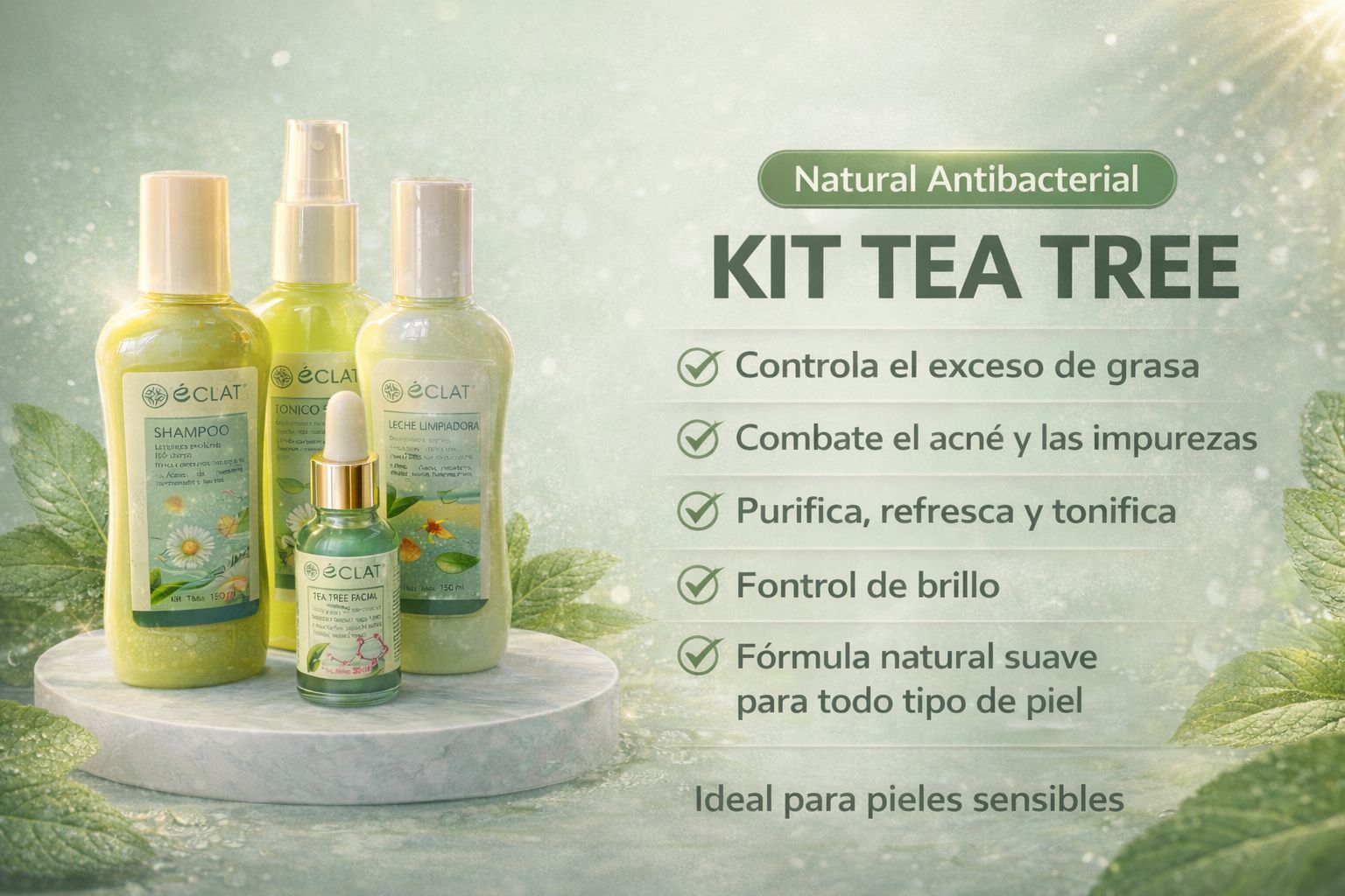 kit tea tree eclat